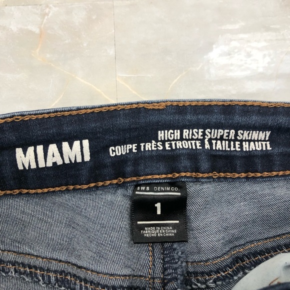 SWS Miami High Rise Super Skinny Jeans Size 1 - Picture 3 of 5
